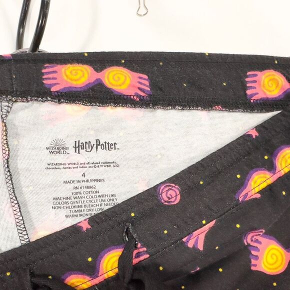 Torrid Plus Size 4X Pajama‎ Pants Harry Potter Sleep Crop Luna Glasses Black 572 - Picture 12 of 15